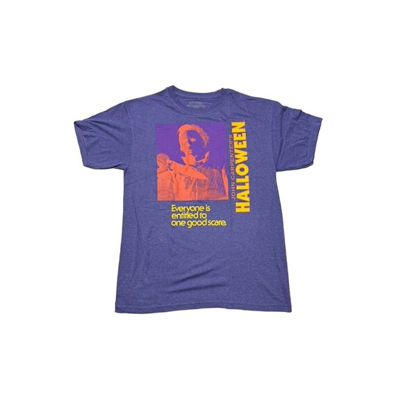 Halloween Michael Myers T-Shirt Mens Medium Purple Horror Movie‎ John Carpenter - Picture 1 of 7